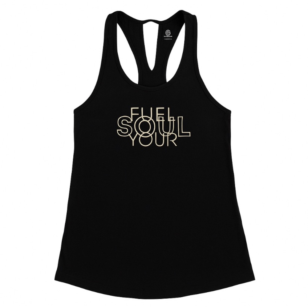 Champion Black Tank Top with White Graphic